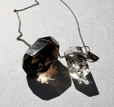 Smoky and Shamanic Quartz Necklace