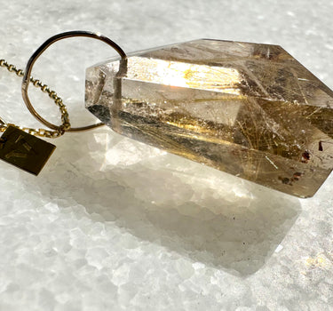 Gold Rutile Quartz Necklace