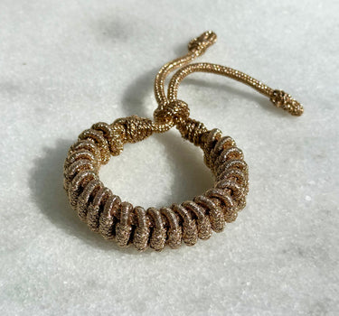 Metallic thread bracelet