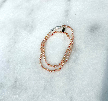Dainty blush pearl necklace