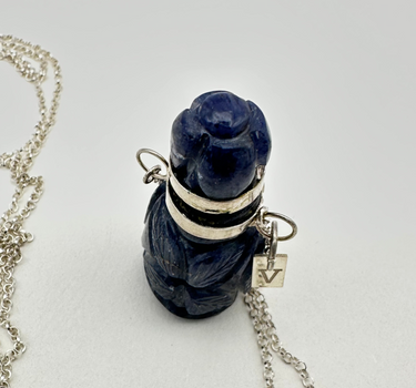 Antique carved lapislazuli perfume bottle