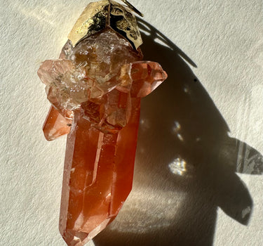 Lemurian Mandarine Quartz Pendant