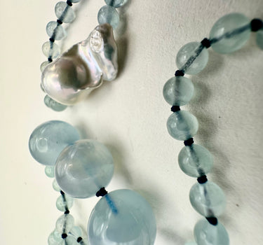 Aquamarine & Pearl Necklace