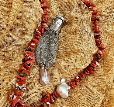 Coral & Pearl Necklace