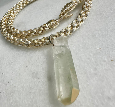Metallic Necklace with chlorite quartz