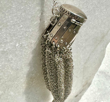 Antique Minaudière with Barroque Pearl Pendant