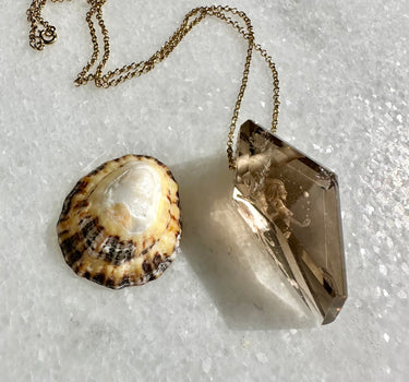 Mermaid smoky quartz Necklace.