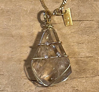 Citrine Gold & Diamonds Necklace
