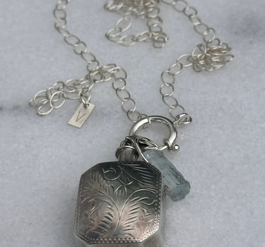 Antique 925 Sterling Silver Chain Necklace #7
